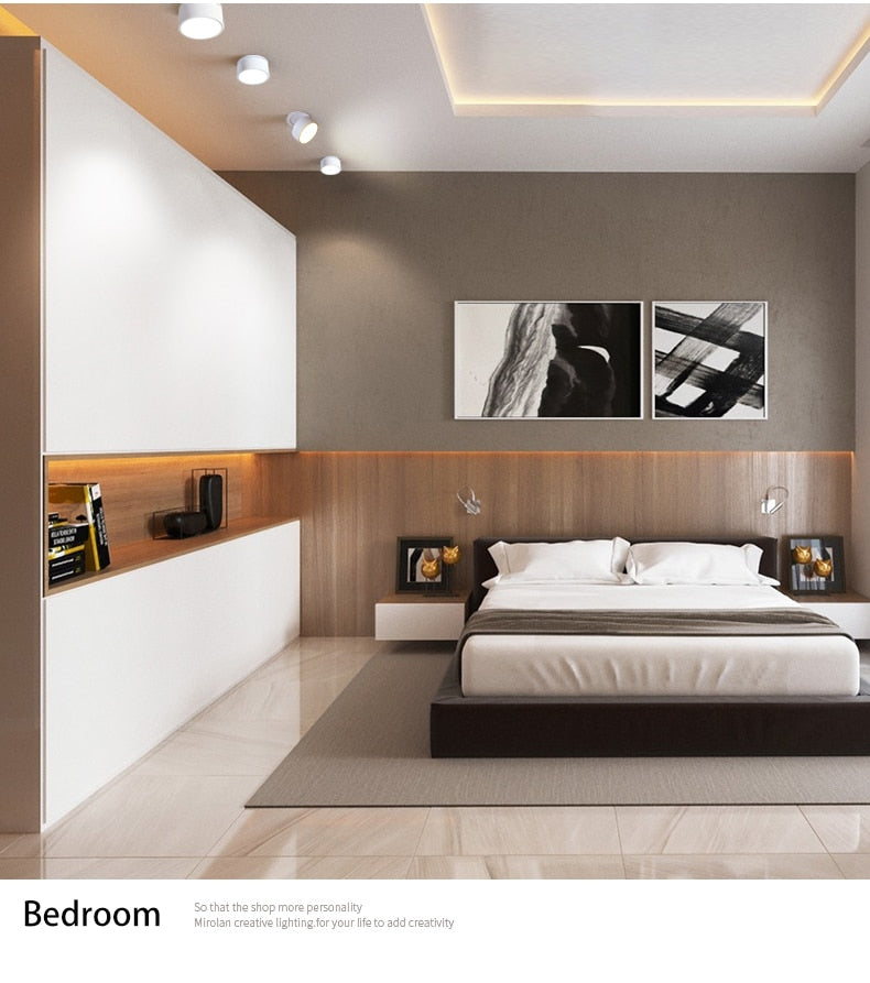 BRGT Led Downlight 3W5W7W12W Recessed Ceiling Lamp Foldable Spotlights Adjustable Focos 85-220V For Kitchen Home Indoor Lighting