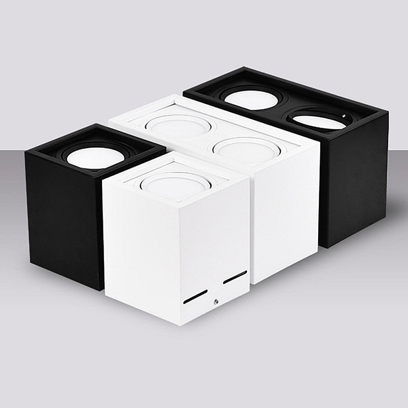 Square COB LED dimmable Downlights 10W 15W 20W 30W Surface Mounted LED Ceiling Lamps Spot Light LED Downlights AC85V-265V