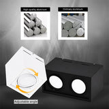 Square COB LED dimmable Downlights 10W 15W 20W 30W Surface Mounted LED Ceiling Lamps Spot Light LED Downlights AC85V-265V