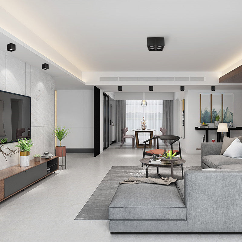 Square COB LED dimmable Downlights 10W 15W 20W 30W Surface Mounted LED Ceiling Lamps Spot Light LED Downlights AC85V-265V