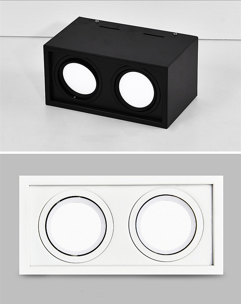 Square COB LED dimmable Downlights 10W 15W 20W 30W Surface Mounted LED Ceiling Lamps Spot Light LED Downlights AC85V-265V