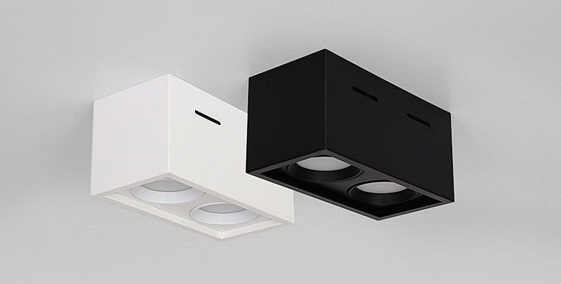 Square COB LED dimmable Downlights 10W 15W 20W 30W Surface Mounted LED Ceiling Lamps Spot Light LED Downlights AC85V-265V