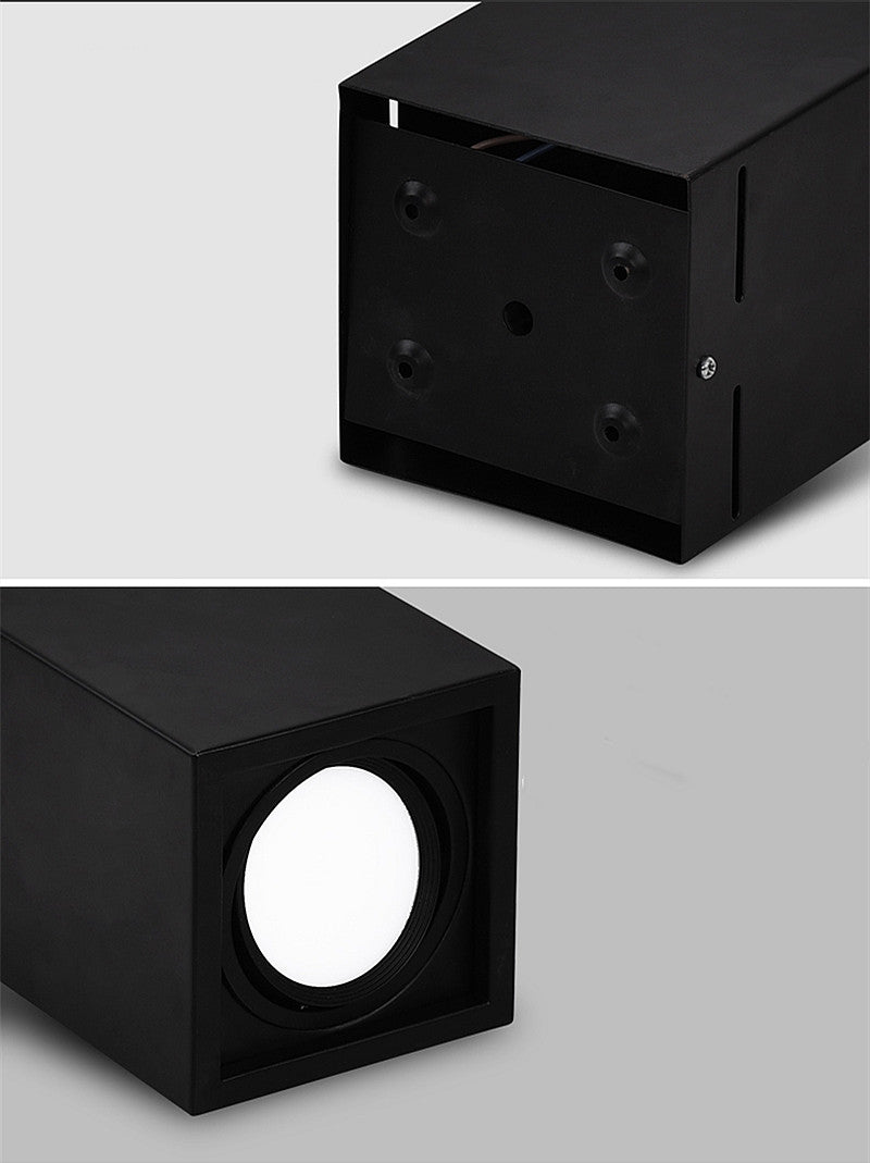 Square COB LED dimmable Downlights 10W 15W 20W 30W Surface Mounted LED Ceiling Lamps Spot Light LED Downlights AC85V-265V