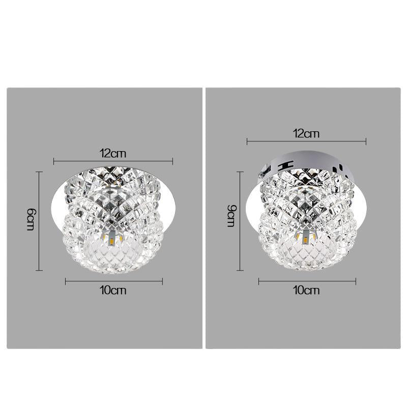 AC110V 220V Surface Mount Crystal 5W Led Downlights Ceiling Spot Light Lamps Porch light For Indoor Bedroom Home lighting DA