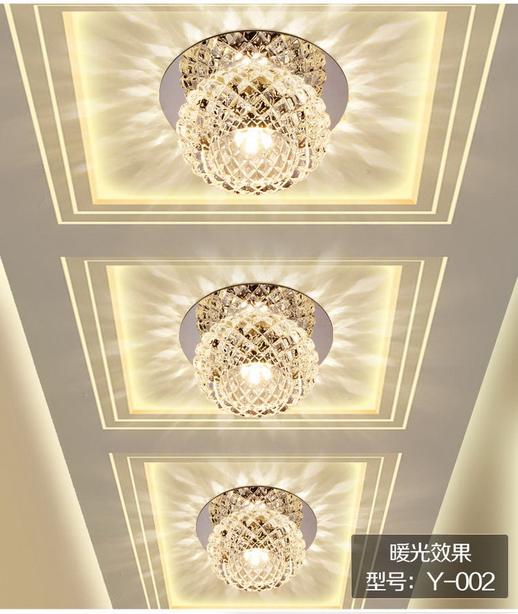 AC110V 220V Surface Mount Crystal 5W Led Downlights Ceiling Spot Light Lamps Porch light For Indoor Bedroom Home lighting DA