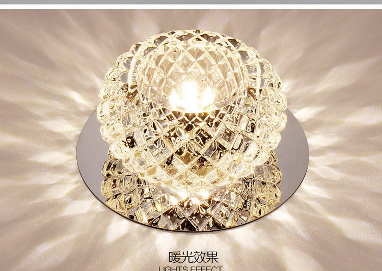 AC110V 220V Surface Mount Crystal 5W Led Downlights Ceiling Spot Light Lamps Porch light For Indoor Bedroom Home lighting DA