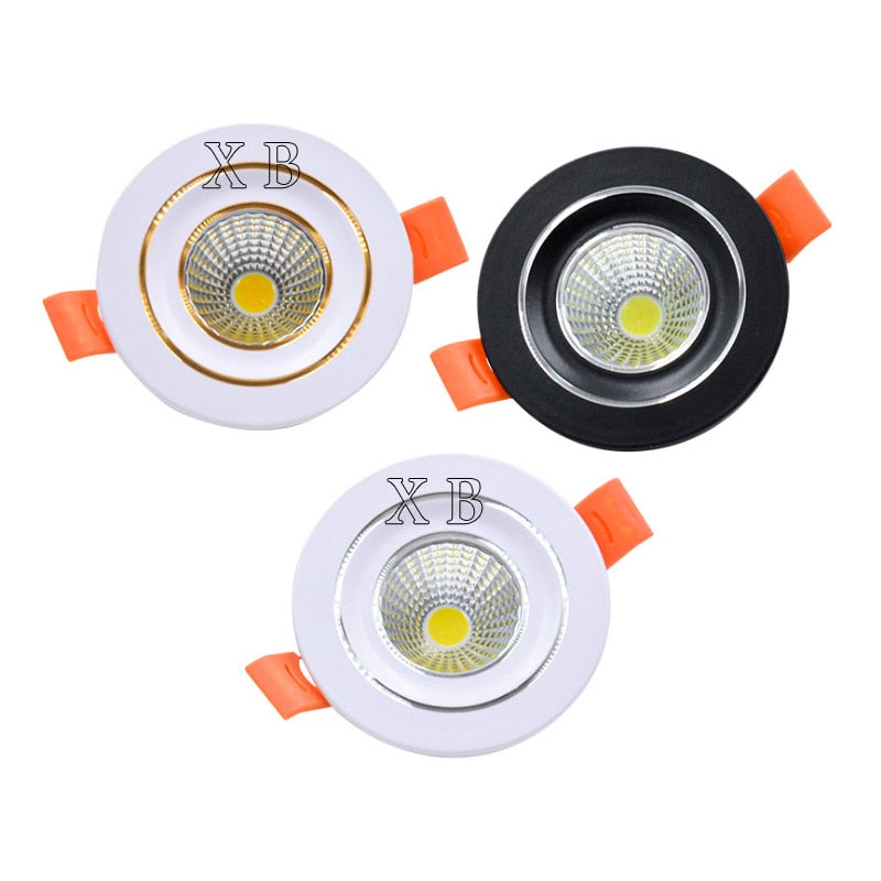 Dimmable Recessed Anti-Glare COB LED Downlights 3W 5W LED Ceiling Spot Lights AC85~265V Background Lamps Indoor Lighting