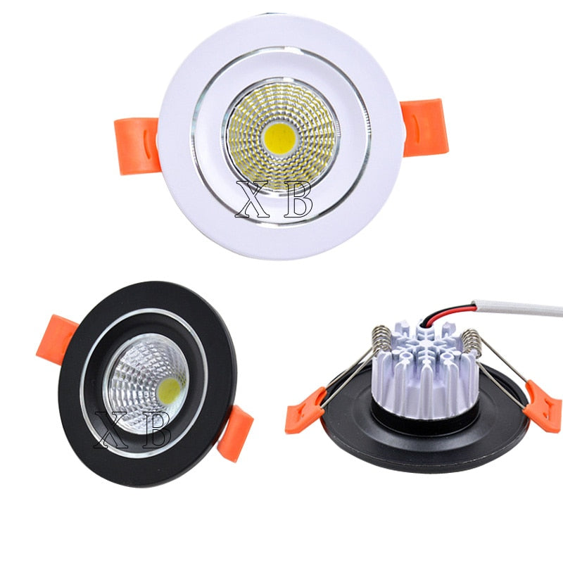 Dimmable Recessed Anti-Glare COB LED Downlights 3W 5W LED Ceiling Spot Lights AC85~265V Background Lamps Indoor Lighting