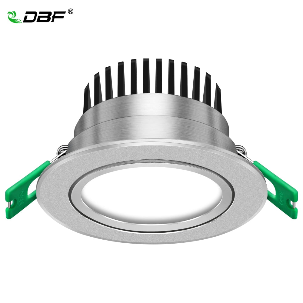 DBF Silver Housing Frosted Len LED Recessed Downlight Brighter Epistar COB LED Ceiling Spot Lamp 5W 7W 10W 12W with Transformer