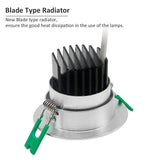 DBF Silver Housing Frosted Len LED Recessed Downlight Brighter Epistar COB LED Ceiling Spot Lamp 5W 7W 10W 12W with Transformer