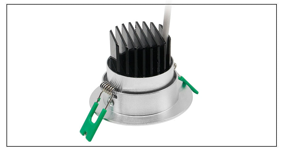 DBF Silver Housing Frosted Len LED Recessed Downlight Brighter Epistar COB LED Ceiling Spot Lamp 5W 7W 10W 12W with Transformer