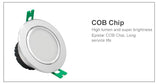 DBF Silver Housing Frosted Len LED Recessed Downlight Brighter Epistar COB LED Ceiling Spot Lamp 5W 7W 10W 12W with Transformer