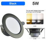downlight led 3w 5w 3000k 4500K 6000K 5Pcs led Downlight AC 220V ceiling downlight Kitchen living room Indoor recessed downlight