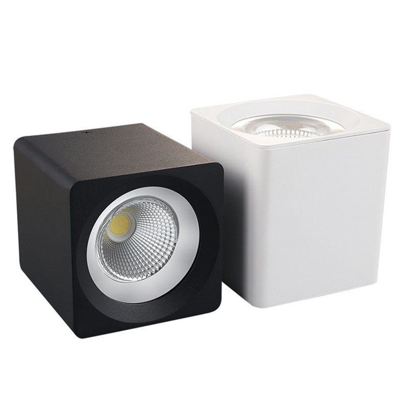 Super bright square surface mounted LED dimming downlight 7W 9W 12W 15W 18W 20W AC110-220V COB LED ceiling light spotlight