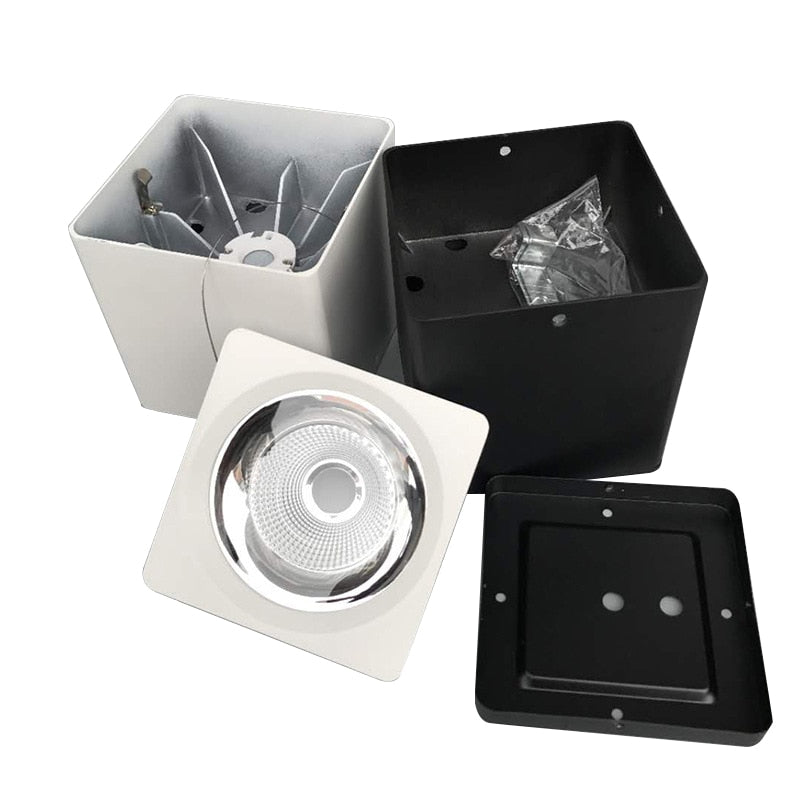Super bright square surface mounted LED dimming downlight 7W 9W 12W 15W 18W 20W AC110-220V COB LED ceiling light spotlight