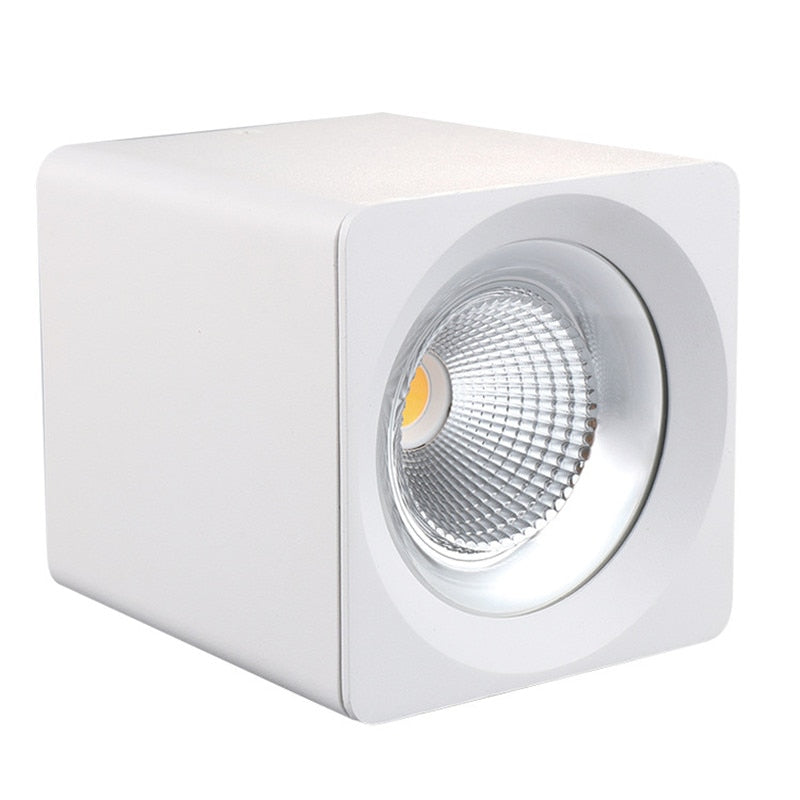 Super bright square surface mounted LED dimming downlight 7W 9W 12W 15W 18W 20W AC110-220V COB LED ceiling light spotlight