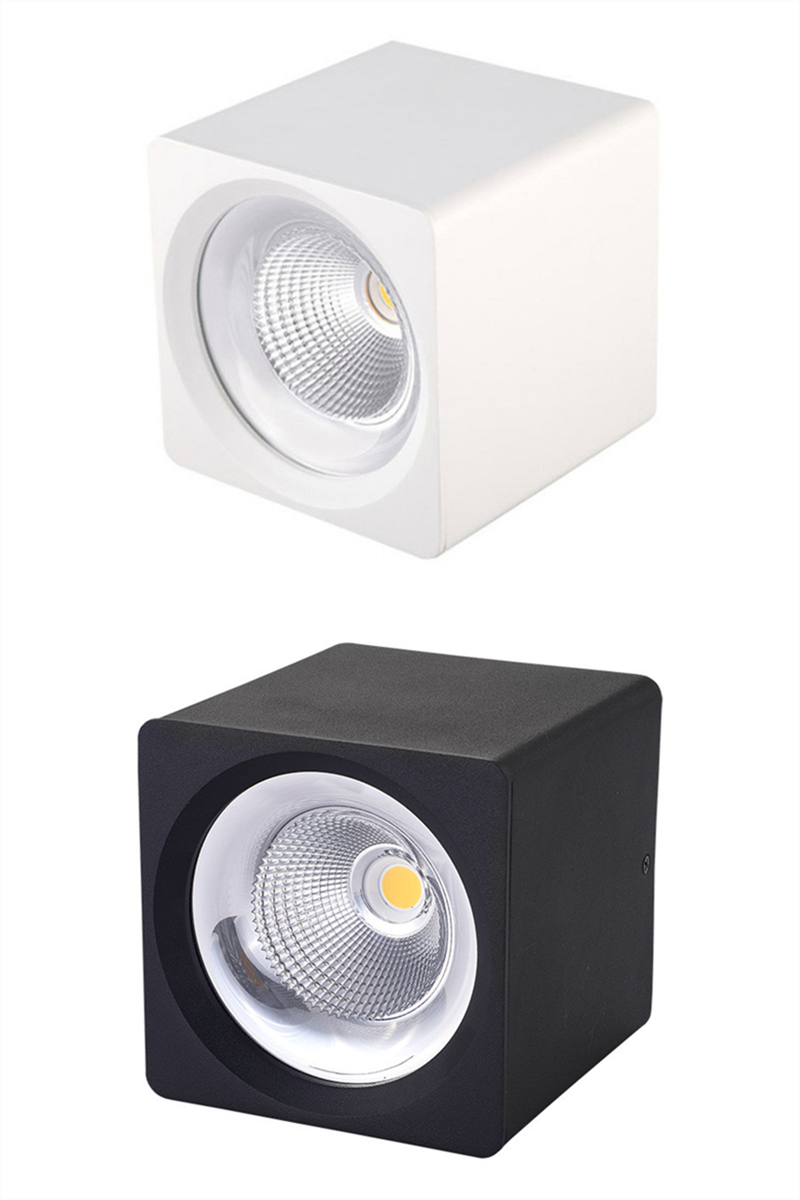 Super bright square surface mounted LED dimming downlight 7W 9W 12W 15W 18W 20W AC110-220V COB LED ceiling light spotlight