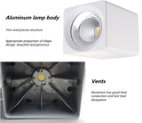 Super bright square surface mounted LED dimming downlight 7W 9W 12W 15W 18W 20W AC110-220V COB LED ceiling light spotlight