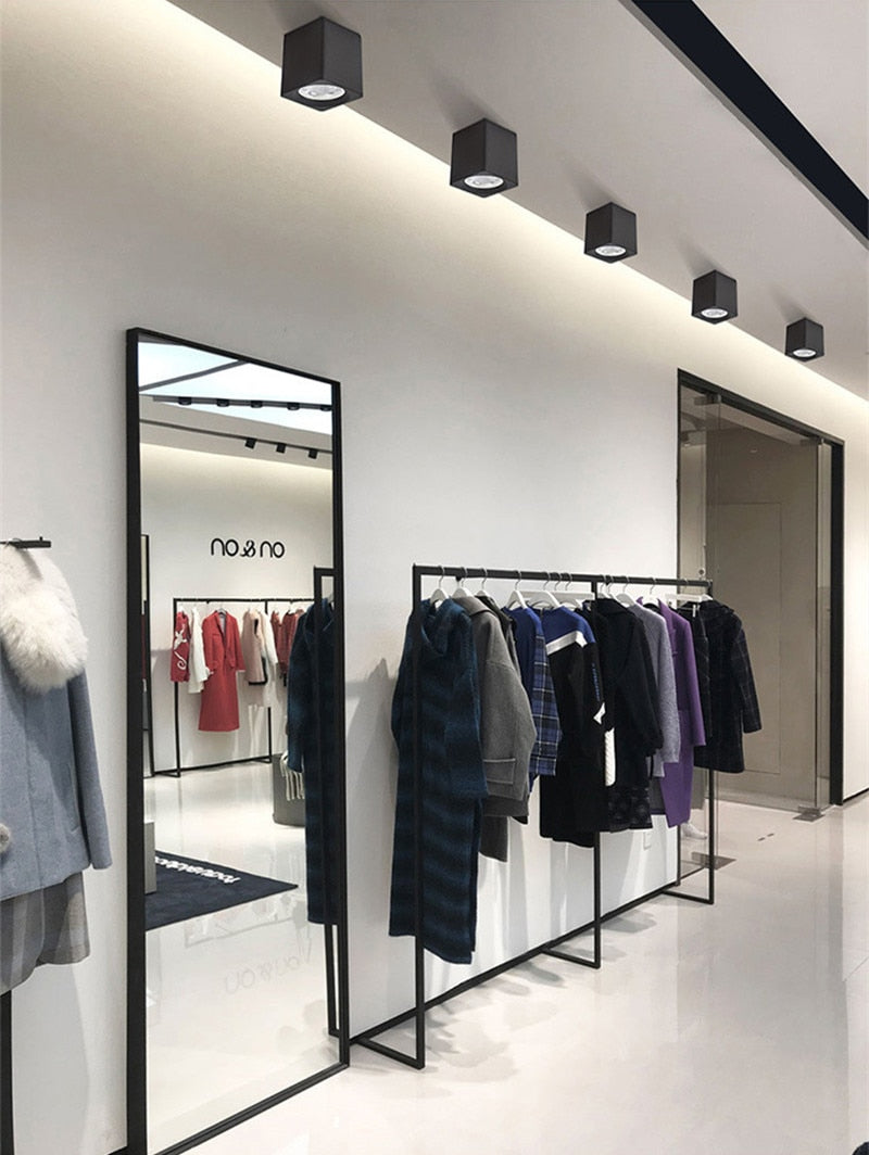 Super bright square surface mounted LED dimming downlight 7W 9W 12W 15W 18W 20W AC110-220V COB LED ceiling light spotlight