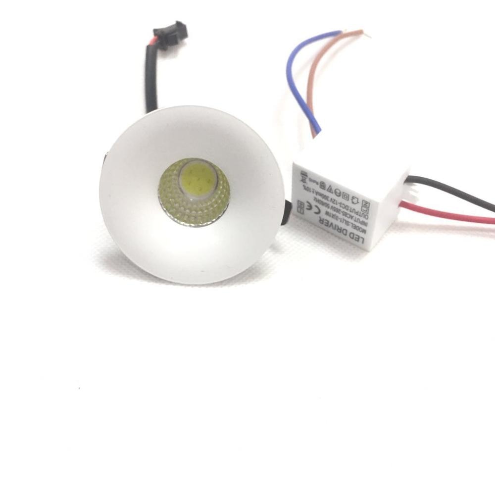 Downlight 10pcs/lot Led Mini Cabinet Downlight 3w Cut Size 40mm Dc12v Black Frame Recessed Ceiling No Flicker Spotlight