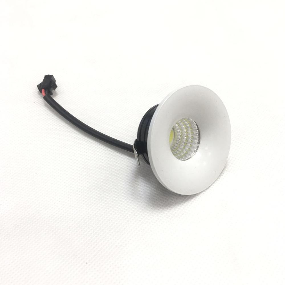 Downlight 10pcs/lot Led Mini Cabinet Downlight 3w Cut Size 40mm Dc12v Black Frame Recessed Ceiling No Flicker Spotlight