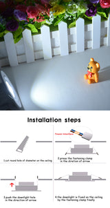 Dimmable LED Downlight 3W 5W Round COB Recessed Lamp 110V 220V 230V Led Bulb Bedroom Kitchen Indoor LED Spot Lighting