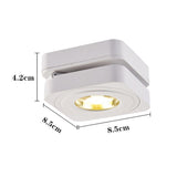 Foldable LED Surface Mounted Downlight 5W 7W 10W  Ultra-thin Square 360 Degree Rotatable 3000K/4000K/6000K Ceiling Spot Light