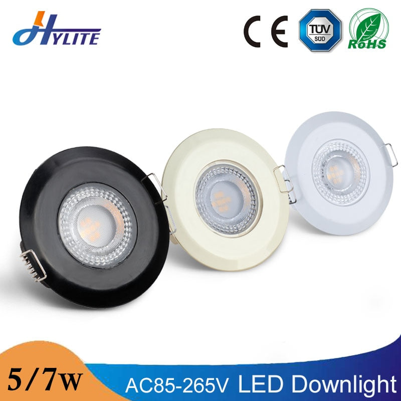 3-Step Dimmable Waterproof 5W AC 85V-265V LED Downlight IP44 Home Bathroom Round Ceiling Lamp Warm White Cold White Spotlight