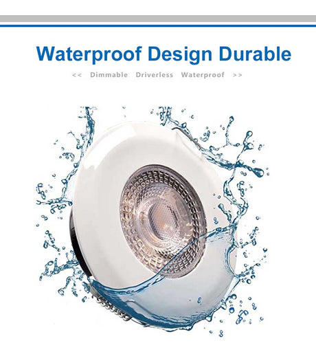 3-Step Dimmable Waterproof 5W AC 85V-265V LED Downlight IP44 Home Bathroom Round Ceiling Lamp Warm White Cold White Spotlight