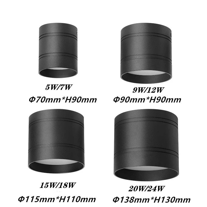 Dimmable LED Downlights 5W/7W/9W/12W/15W/18W/20W/24W COB LED Ceiling Spot Lights AC110-220V No opening Ceiling lamps