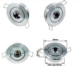 led downlight Aluminum Material 5PCS LED 1w/3W No dimmable/dimmable  Exhibition light display lamp 110-220V