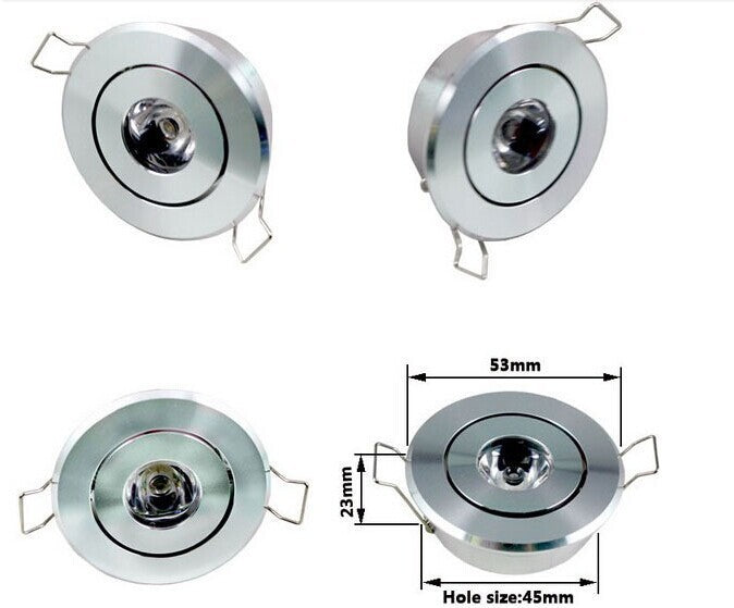 led downlight Aluminum Material 5PCS LED 1w/3W No dimmable/dimmable  Exhibition light display lamp 110-220V
