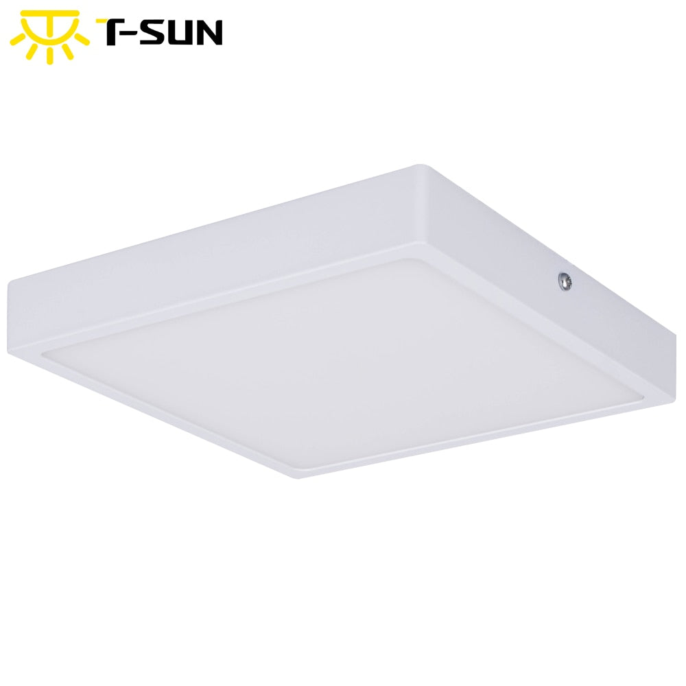 T-SUNRISE 16W Square/Round Surface Mounted AC85-265V lamp White bright Square/Round LED Downlight Panel Light Clearance