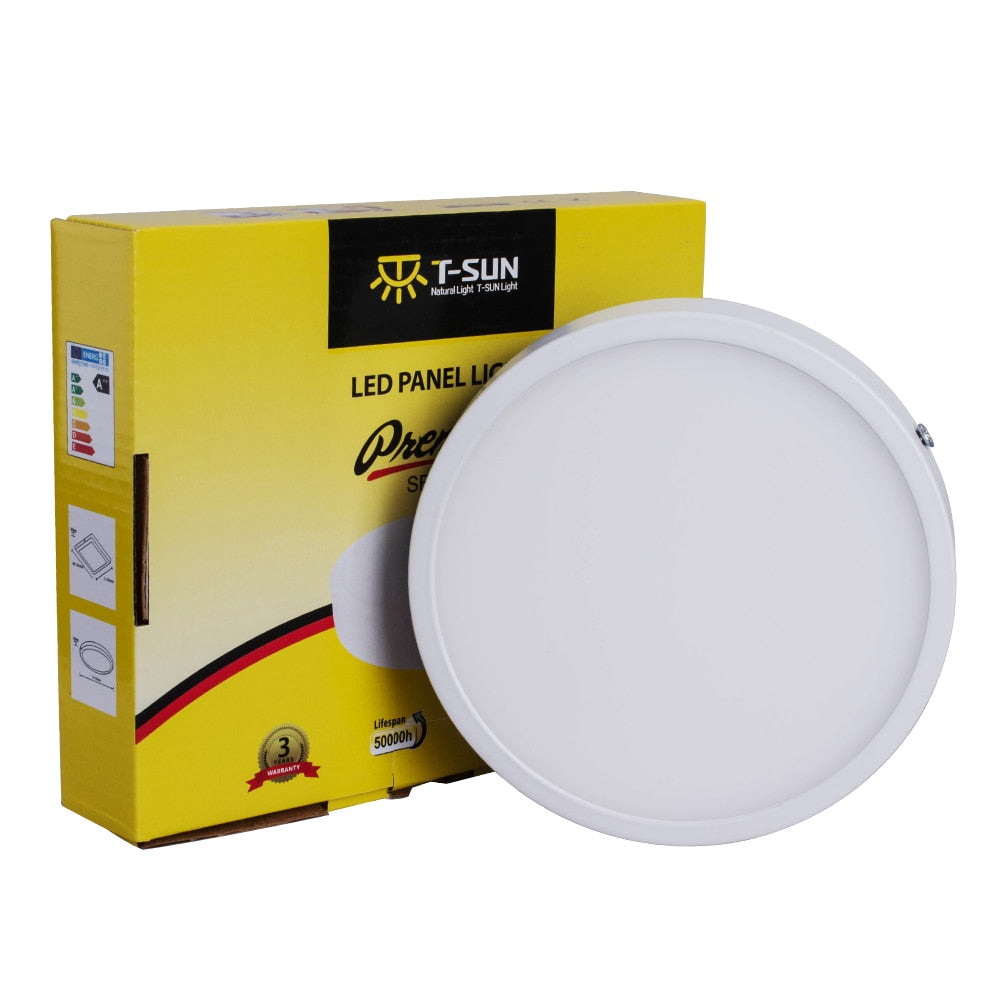 T-SUNRISE 16W Square/Round Surface Mounted AC85-265V lamp White bright Square/Round LED Downlight Panel Light Clearance