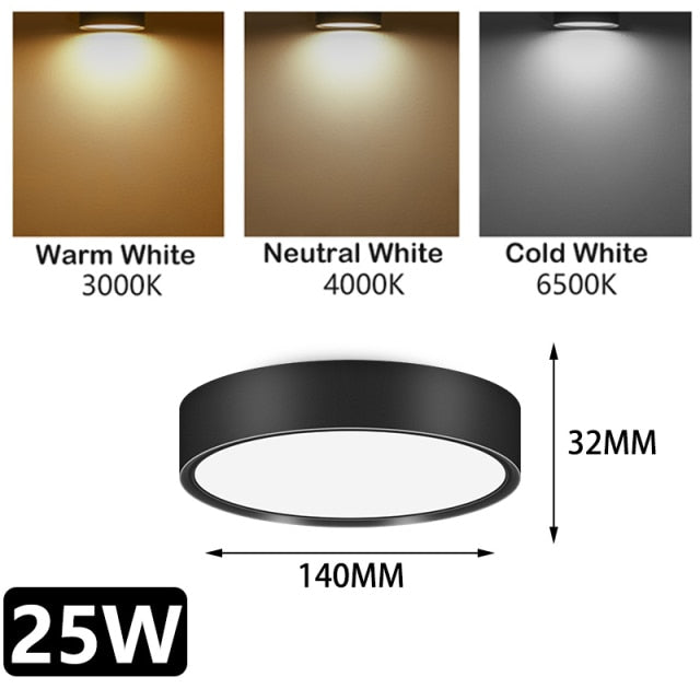 Led Down Light Spot LED Downlights 220V 5W/10/15/25W Spotlight Lights Surface Mounted Lamp for Indoor Lighting Kitchen Ceiling