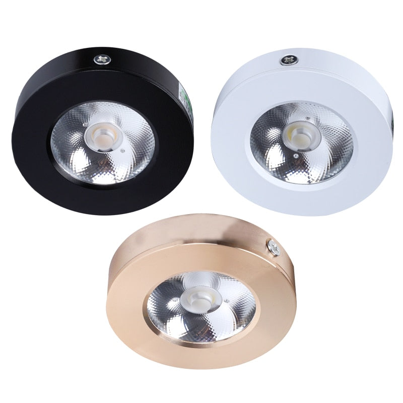 Ultra-Thin LED Downlights 5W 7W 12W COB LED Ceiling Spot lights AC85-265V Under Cabinet Lights Warm Cold White Indoor Lighting