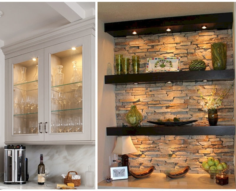 Ultra-Thin LED Downlights 5W 7W 12W COB LED Ceiling Spot lights AC85-265V Under Cabinet Lights Warm Cold White Indoor Lighting