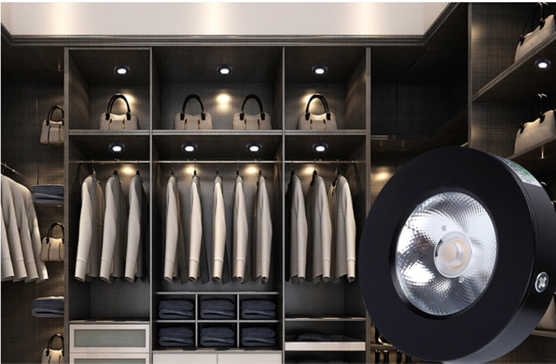 Ultra-Thin LED Downlights 5W 7W 12W COB LED Ceiling Spot lights AC85-265V Under Cabinet Lights Warm Cold White Indoor Lighting