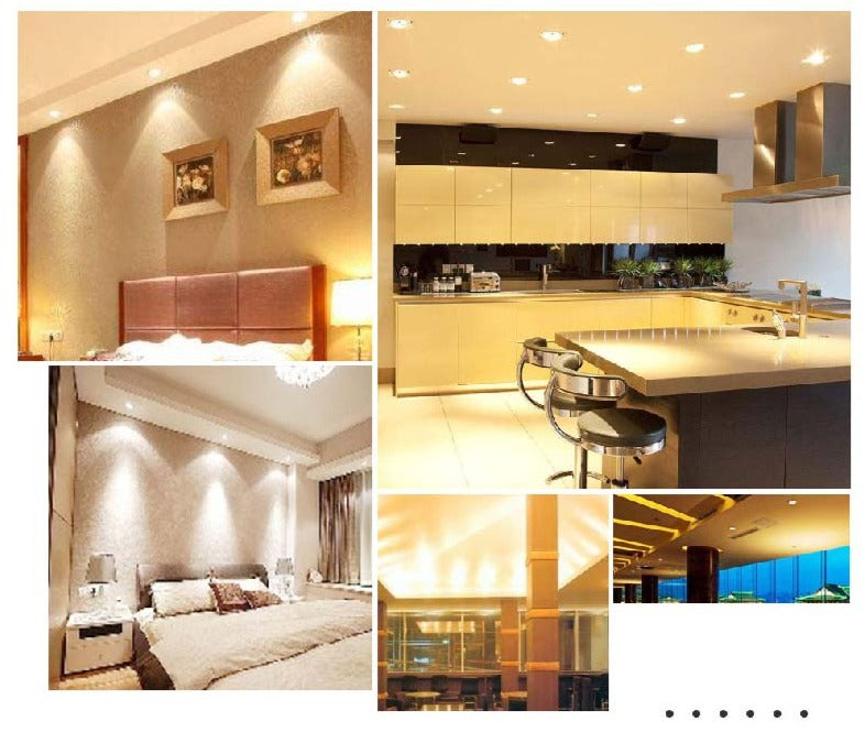 5W 7W 9W 12W Waterproof LED Downlight Dimmable Warm White Cold White 3 Color Recessed LED Lamp Spot Light AC85-265V