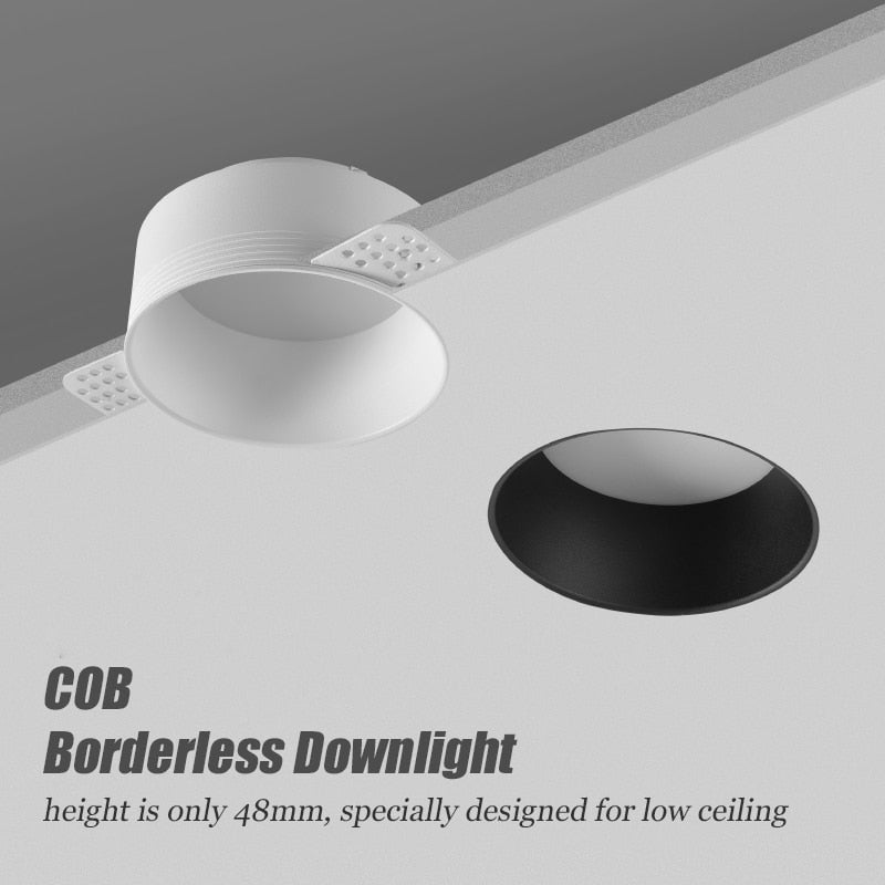 Recessed Led Downlight Round COB Dimmable Spotlight Ceiling Spot Light 220V Downlights Led Empotrable for Kitchen Living Room