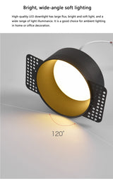 Recessed Led Downlight Round COB Dimmable Spotlight Ceiling Spot Light 220V Downlights Led Empotrable for Kitchen Living Room