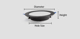 Round Recessed LED Downlight Ultra-thin White Black 5W 7W 9W 12W 15W 18W 21W 24W AC85-265V LED Ceiling Light Indoor Lighting