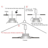 Ivory White Warm Light Home Downlight Hole Light 3000K 6000K 5W LED Aluminum Downlight Ceiling Light for Domestic and Commercial