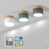 BEIAIDI Macaron LED Downlight Wooden LED Background Ceiling Lamp Living Room Bedroom Aisle Foyer Exhibition Ceiling Spotlight