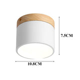 BEIAIDI Macaron LED Downlight Wooden LED Background Ceiling Lamp Living Room Bedroom Aisle Foyer Exhibition Ceiling Spotlight
