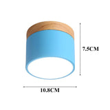 BEIAIDI Macaron LED Downlight Wooden LED Background Ceiling Lamp Living Room Bedroom Aisle Foyer Exhibition Ceiling Spotlight