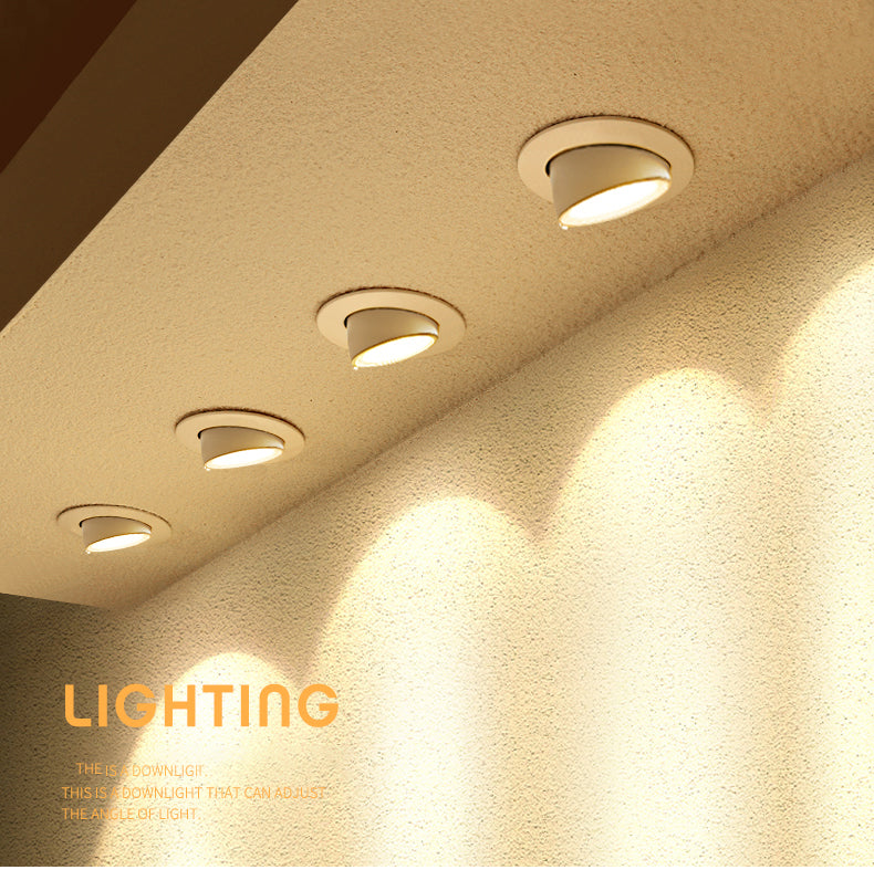 BRGT LED Spotlights Recessed 360° Rotation Adjustment Ceiling Lamp 7W 75mm Downlight Foco For Kitchen Bathroom Indoor Lighting