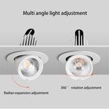 BRGT LED Spotlights Recessed 360° Rotation Adjustment Ceiling Lamp 7W 75mm Downlight Foco For Kitchen Bathroom Indoor Lighting