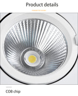 BRGT LED Spotlights Recessed 360° Rotation Adjustment Ceiling Lamp 7W 75mm Downlight Foco For Kitchen Bathroom Indoor Lighting