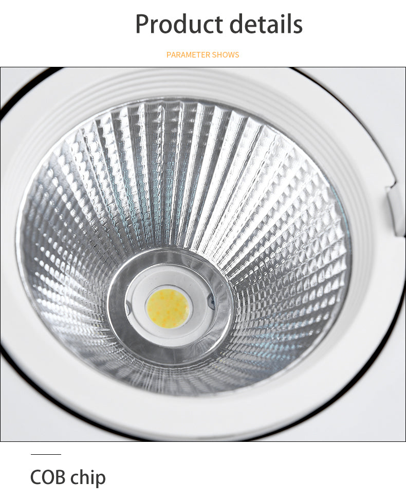BRGT LED Spotlights Recessed 360° Rotation Adjustment Ceiling Lamp 7W 75mm Downlight Foco For Kitchen Bathroom Indoor Lighting
